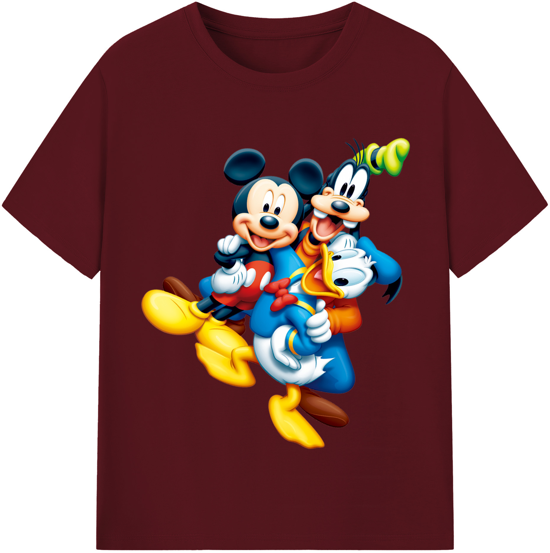 （画像用） ミッキーマウス Mickey Mouse 綿100％半袖Tシャツ（フロントプリント）